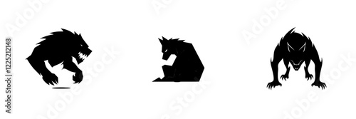 A minimalist and modern werewolf silhouette illustration to inspire your creative projects