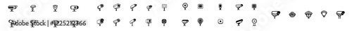 Set of 16 CCTV icon set. Editable Stroke Icon Collection. Features security camera, dashboard camera, spy camera, webcam, wireless CCTV, and more. Outline icons modern collection