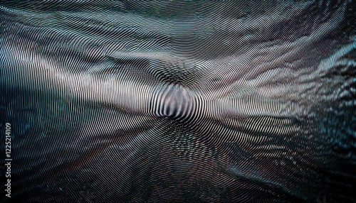 Unpleasant Unnatural Pattern An Extreme Moire Effect Distorts a Modern Digital Landscape at Dusk photo