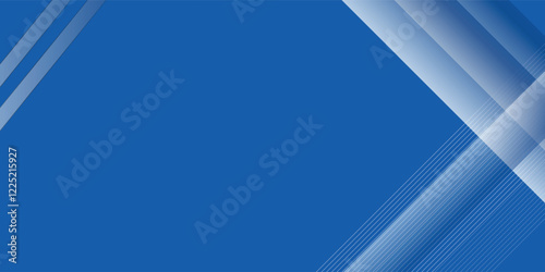 Abstract bacgkround blue and white gradient. Modern blue abstract rectangle box lines background for presentation design, banner, brocure, and business card