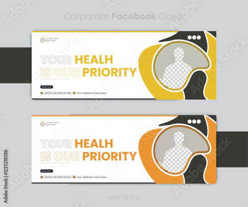 Corporate Facebook cover and banner template 