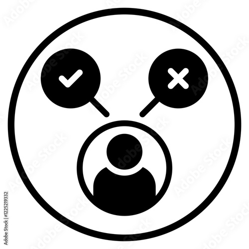 decision making glyph icon