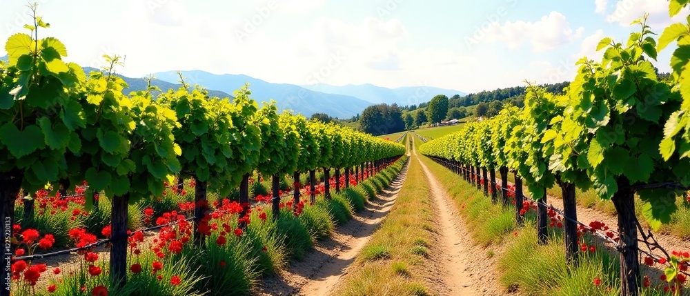 Sun-Drenched Vineyard Trail Sun-Drenched Vineyard Trail