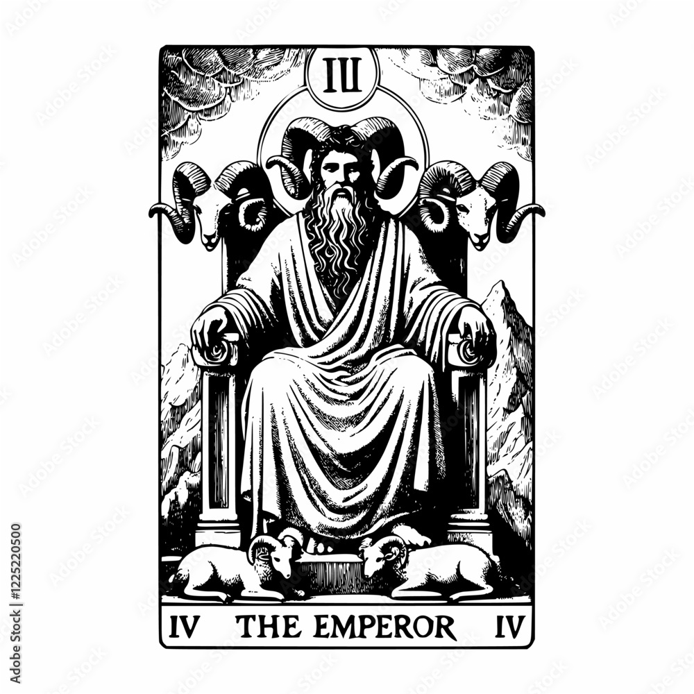 Obraz premium The Emperor: A Symbol of Leadership in Tarot