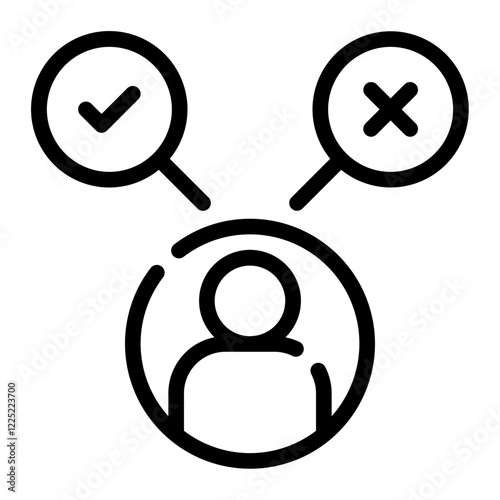 decision making line icon