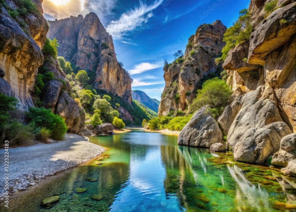 Mallorca's Torrent de Pareis Canyon: a spring hiker's paradise, bathed in glorious sunshine. Mallorca's Torrent de Pareis Canyon: a spring hiker's paradise, bathed in glorious sunshine.