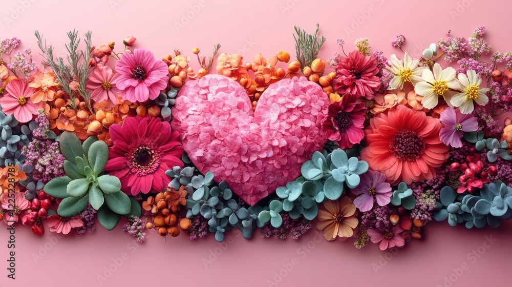 Obraz premium heart of flowers