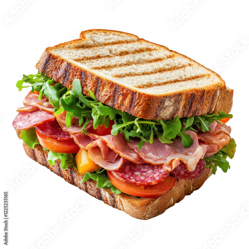 Close-up of a tasty grilled sandwich bright kitchen food photography and delicious creation