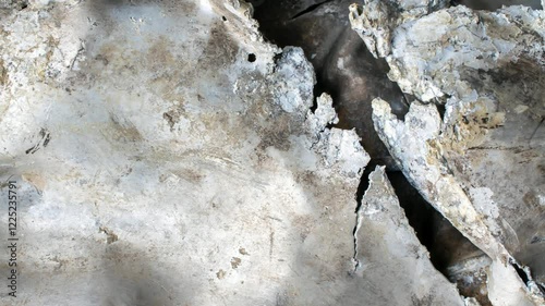 old crumpled aluminum sheet. texture or background