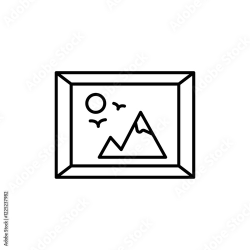 Art Gallery Museum icon Flat vector set outline