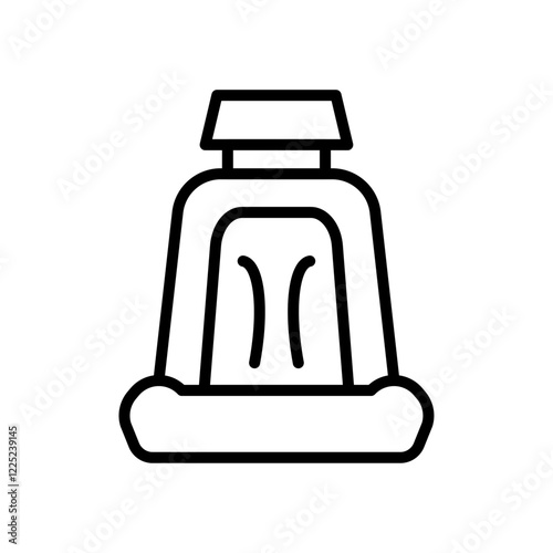 Car driver seat icon Flat vector set outline