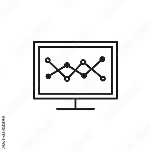 Competitor Analysis icon Flat vector set outline