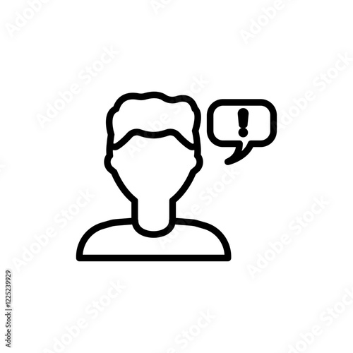 Complaint icon Flat vector set outline