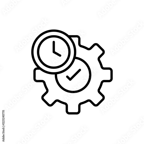 Efficiency icon Flat vector set outline