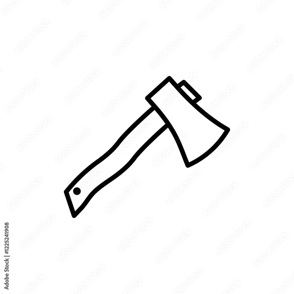 Hatchet icon Flat vector set outline Hatchet icon Flat vector set outline