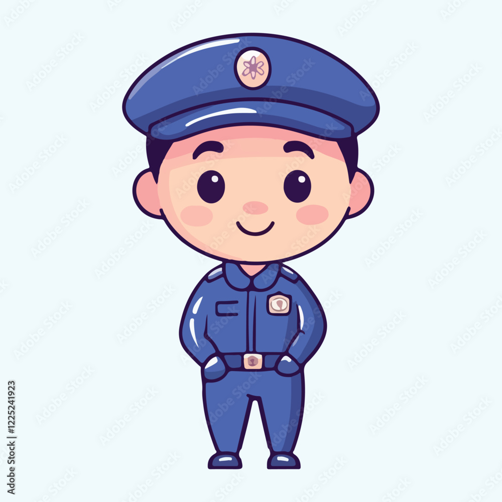 A cartoon of a police officer vector illustration A cartoon of a police officer vector illustration
