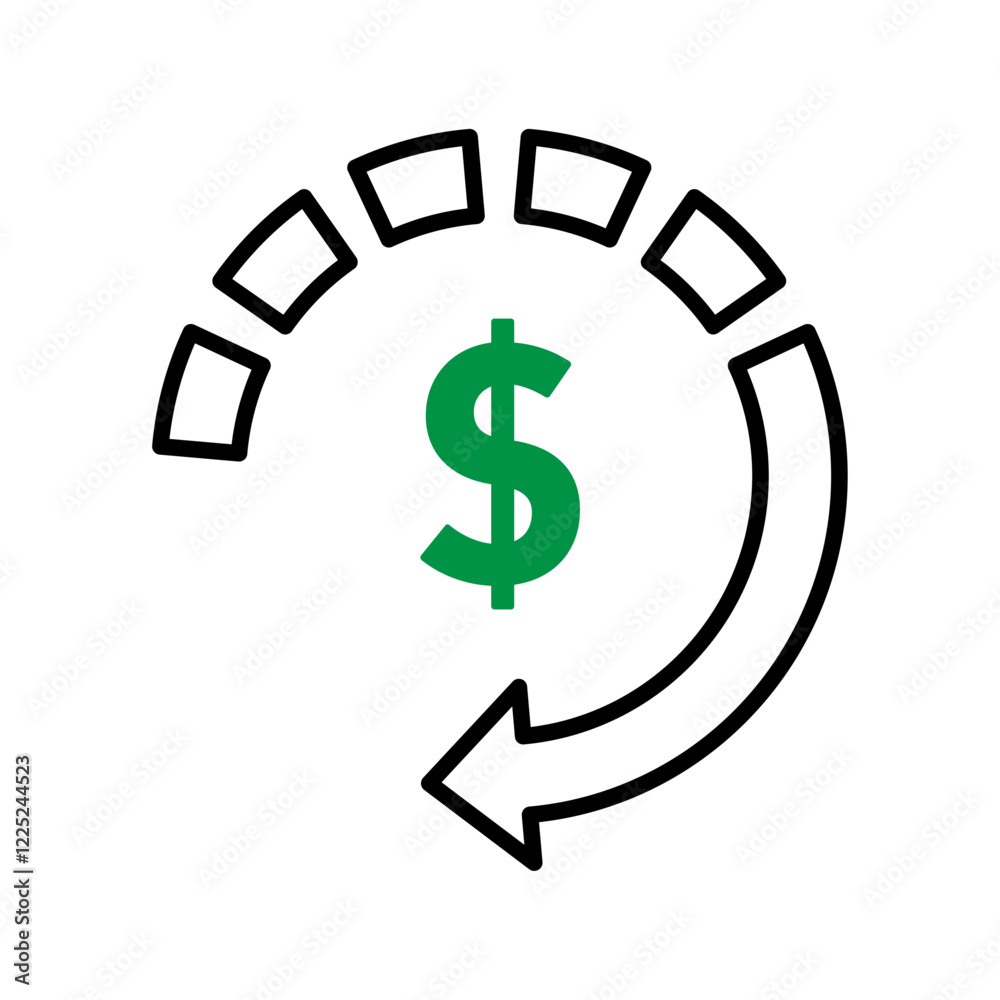 Repayment icon Flat vector set outline Repayment icon Flat vector set outline