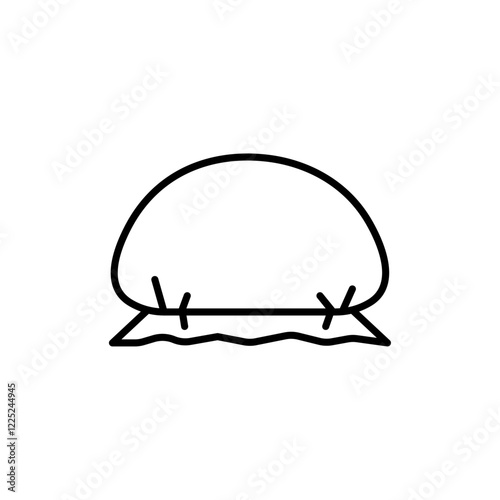 Shower cap icon Flat vector set outline