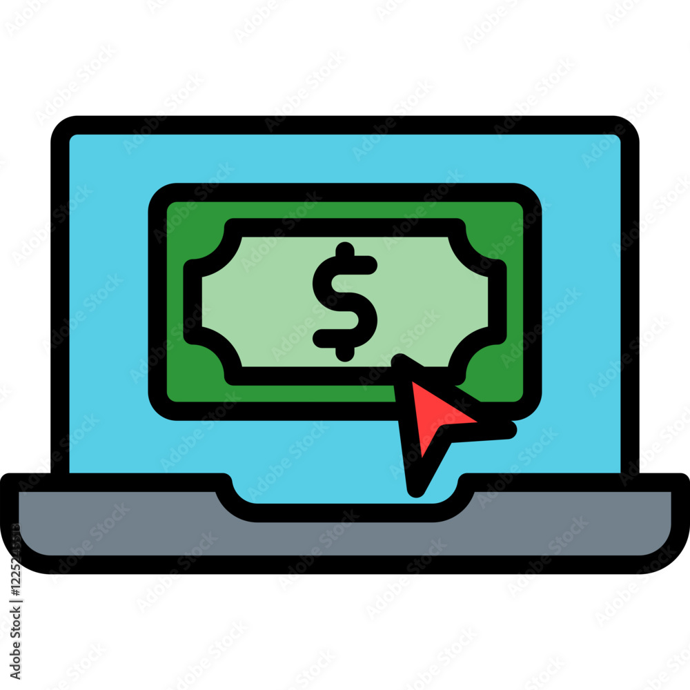 Pay Per Click lineal color icon Pay Per Click lineal color icon