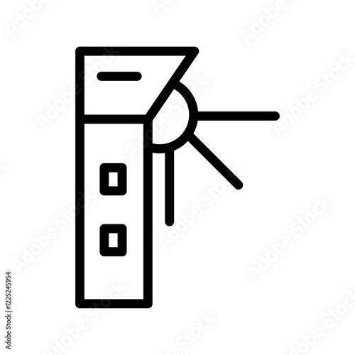 Turnstile icon Flat vector set outline
