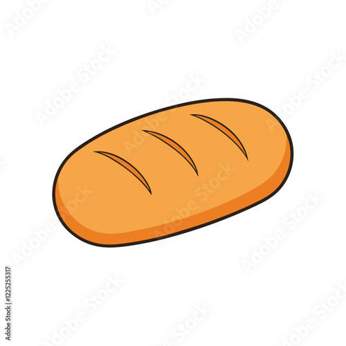 bread isolated on white