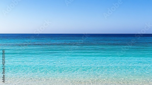 Serene Ocean Horizon Blue Waterscape
