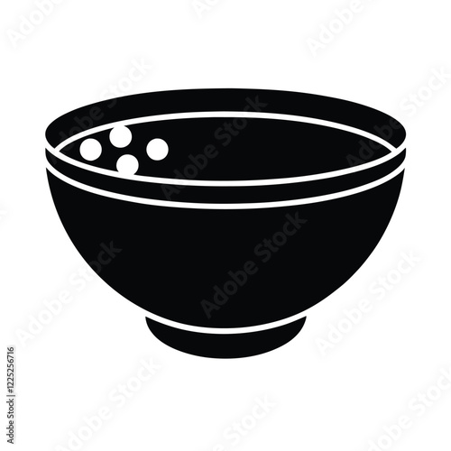 ceramic bowl on black background