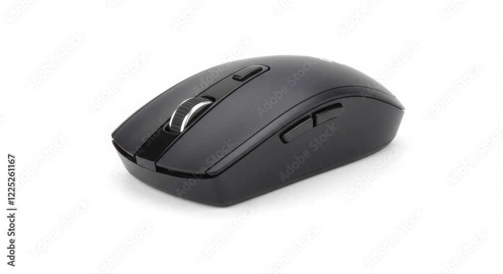 Black Wireless Computer Mouse with Scroll Wheel and Buttons Black Wireless Computer Mouse with Scroll Wheel and Buttons