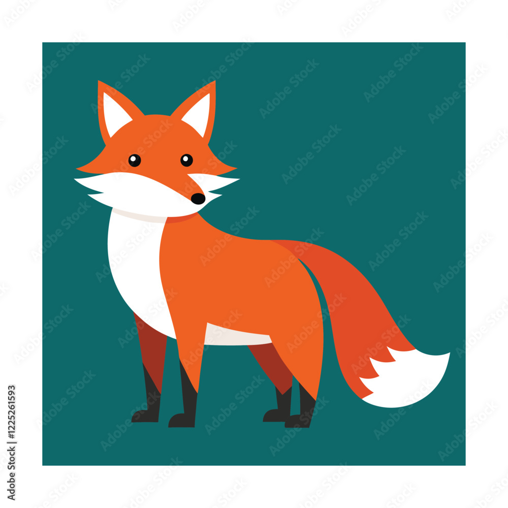 Obraz premium fox cartoon isolated on white