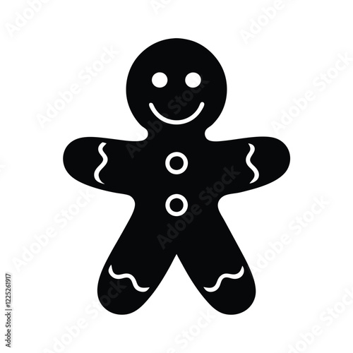 gingerbread man isolated on white