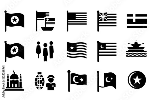 Different flags icon set
