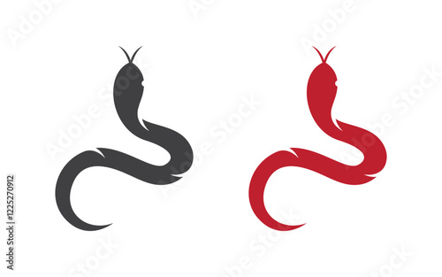 snake viper silhouette. vector illustration of snake viper