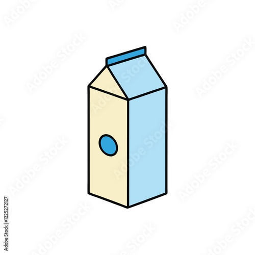 milk carton isolated on white