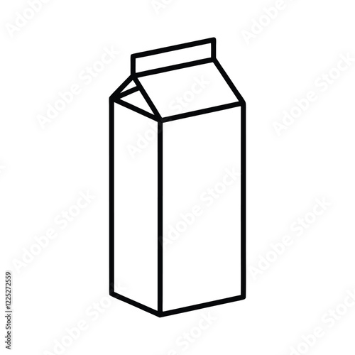 milk carton isolated on white