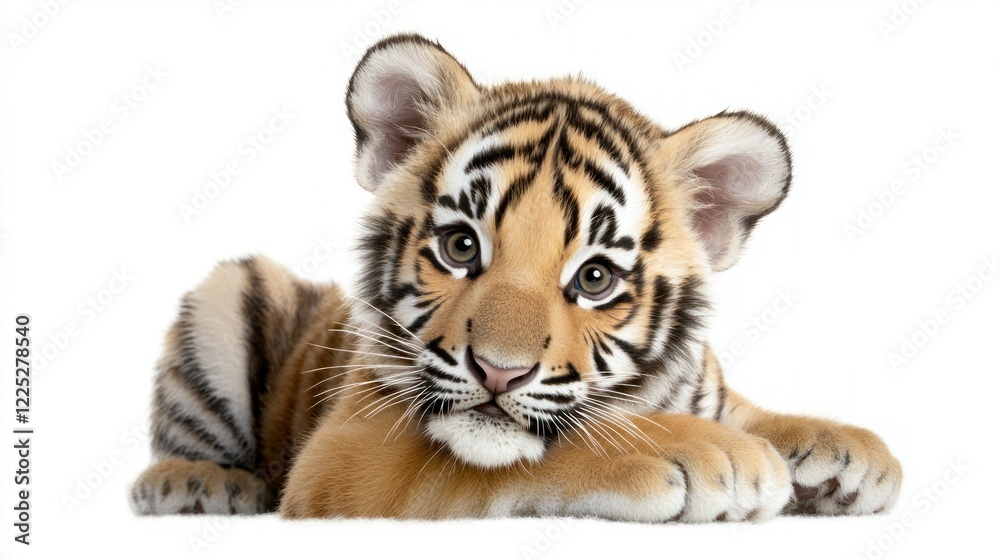 Fototapeta premium Adorable Tiger Cub Portrait