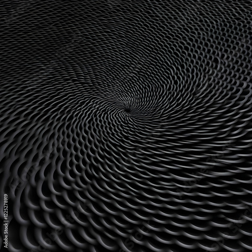 Abstract 3D Black Swirl Background