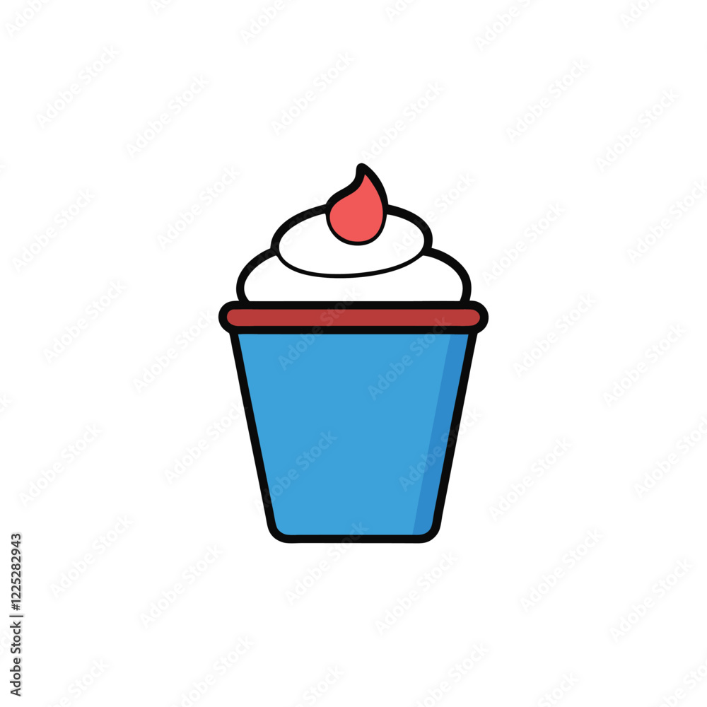 cupcake with cream cupcake with cream