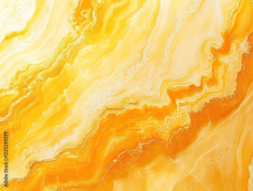 Wallpaper Mural Abstract yellow and orange marble texture with swirling patterns and natural veins Torontodigital.ca
