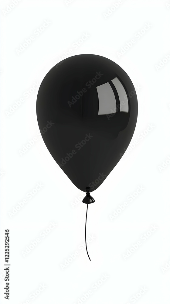 Obraz premium Black Balloon 3D Render