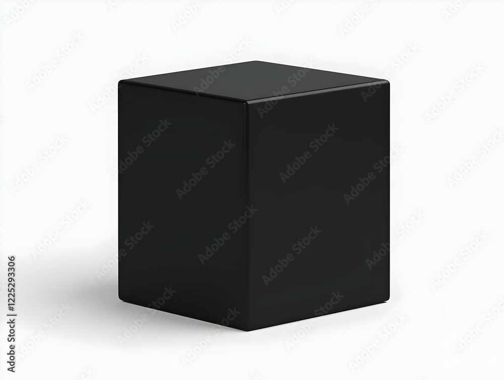 Black Cube 3D Render Black Cube 3D Render