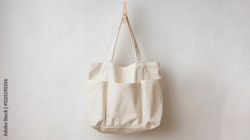 Realistic Canvas Tote Bag Mockup – Minimalist Fabric Bag Realistic Canvas Tote Bag Mockup – Minimalist Fabric Bag