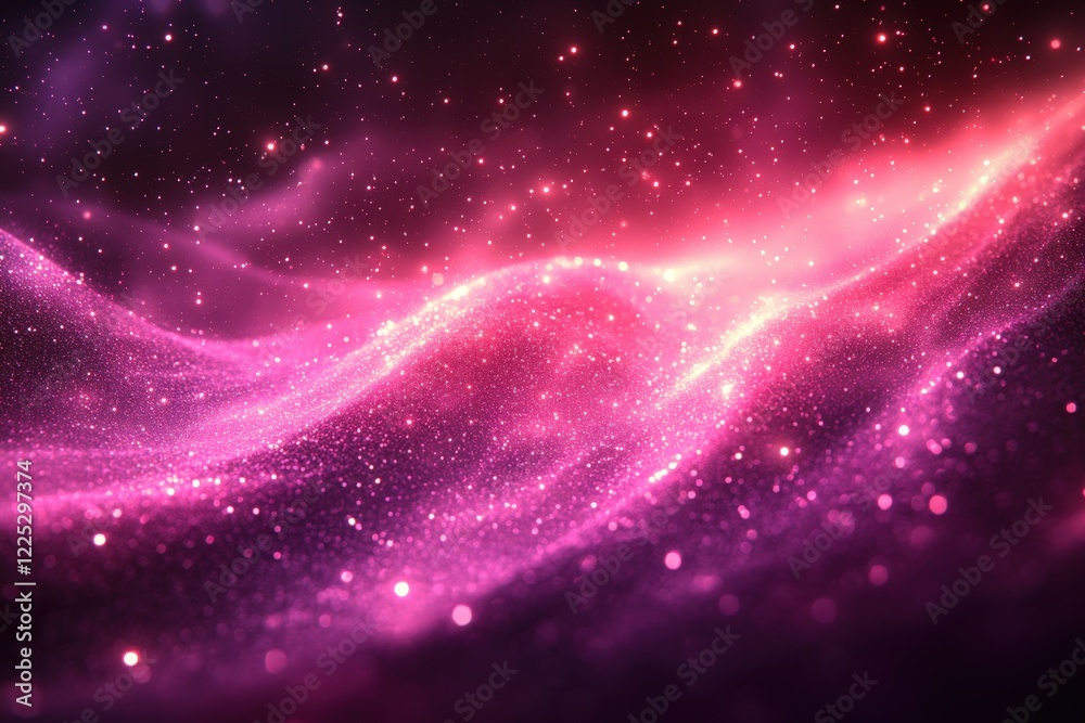 Fototapeta premium Pink and Purple Glitter Wave Abstract Background