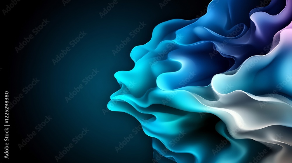 Abstract Blue Swirls: A Digital Art Piece Abstract Blue Swirls: A Digital Art Piece