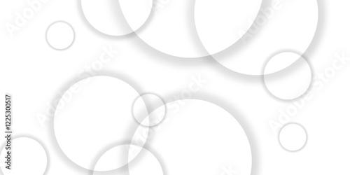 Abstract background with circle white abstract geometric background with soft light white paper circles in design .Gray abstract. Modern design background for report and project presentation template.