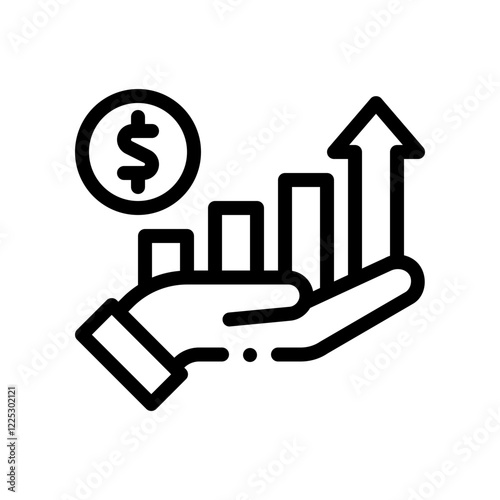wealth creation strategies line icon