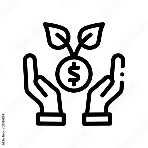 financial abundance line icon