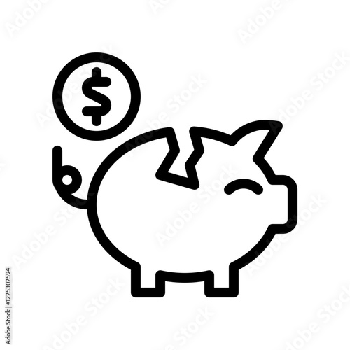 financial freedom line icon