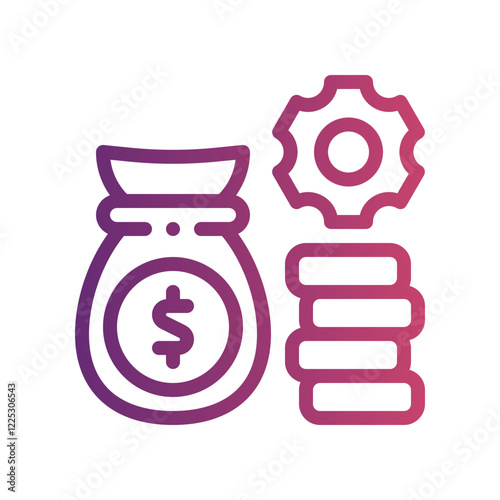 wealth creation gradient icon