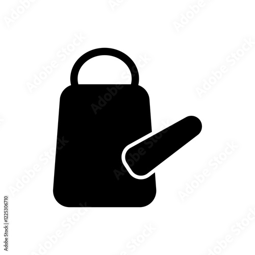 Watering can with a spout and handle in a minimalist design.