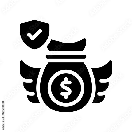 financial security net glyph icon